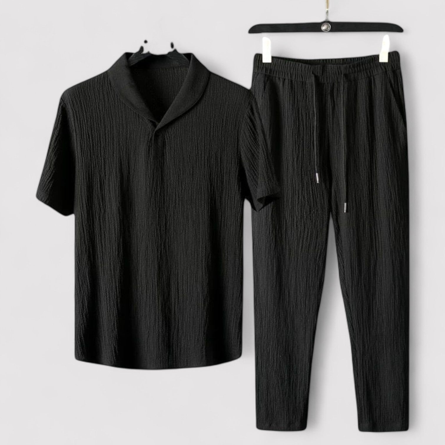 Lorenzi & Montague | The Eliano – Textured Two-Piece Lounge Set