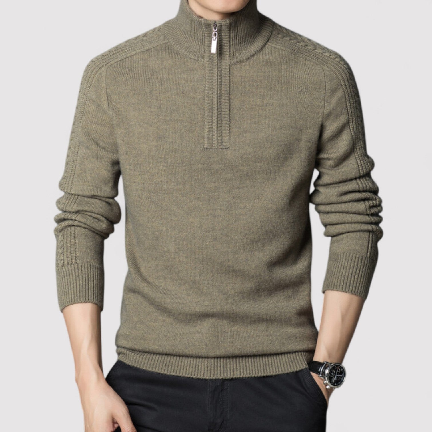 Lorenzi & Montague | The Aldric – High-Neck Wool Sweater