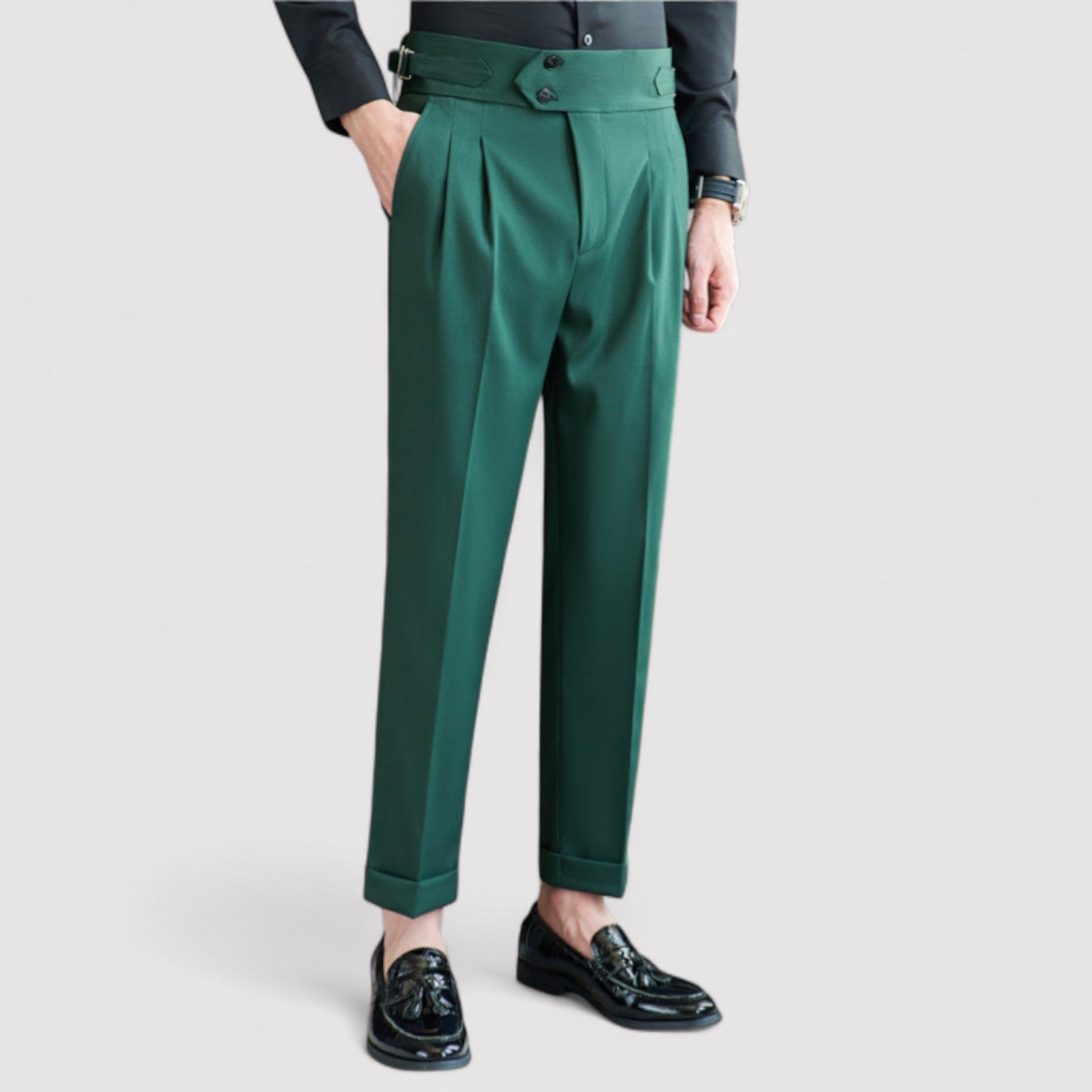 Lorenzi & Montague | The Tiziano – High-Waist Pleated Trousers