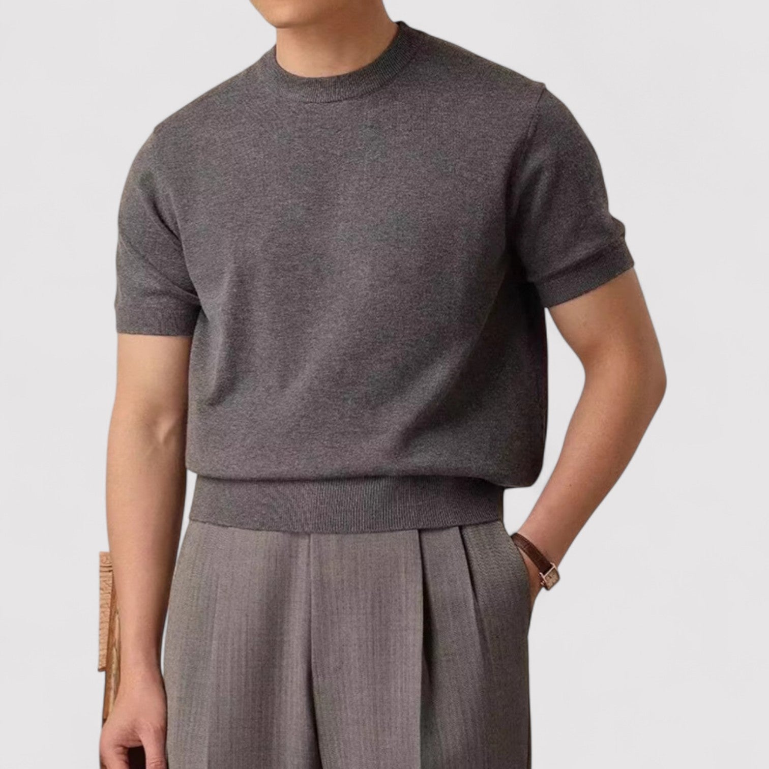 Lorenzi & Montague | The Alarico – Knitted Short Sleeve Crew