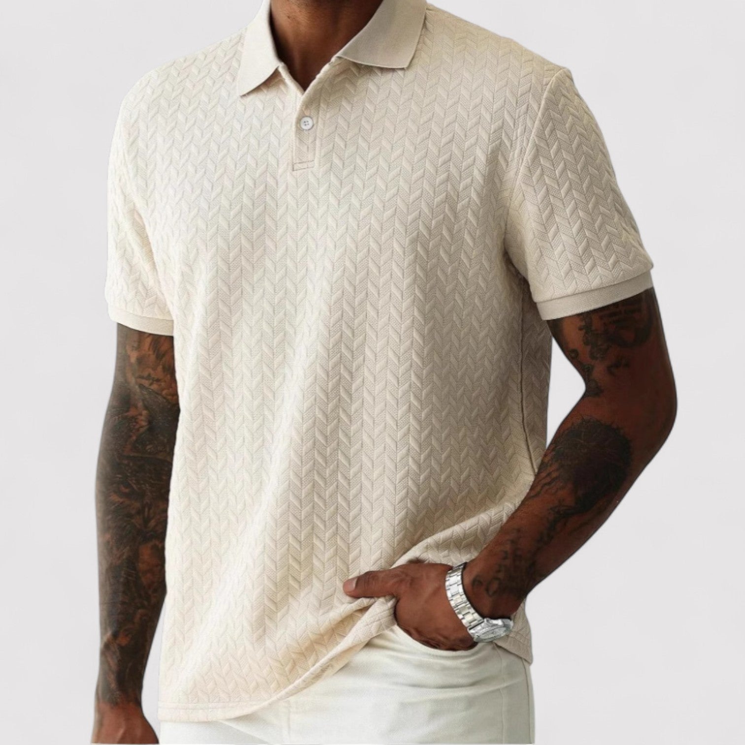 Lorenzi & Montague | The Giulietto – Men’s Textured Polo Shirt