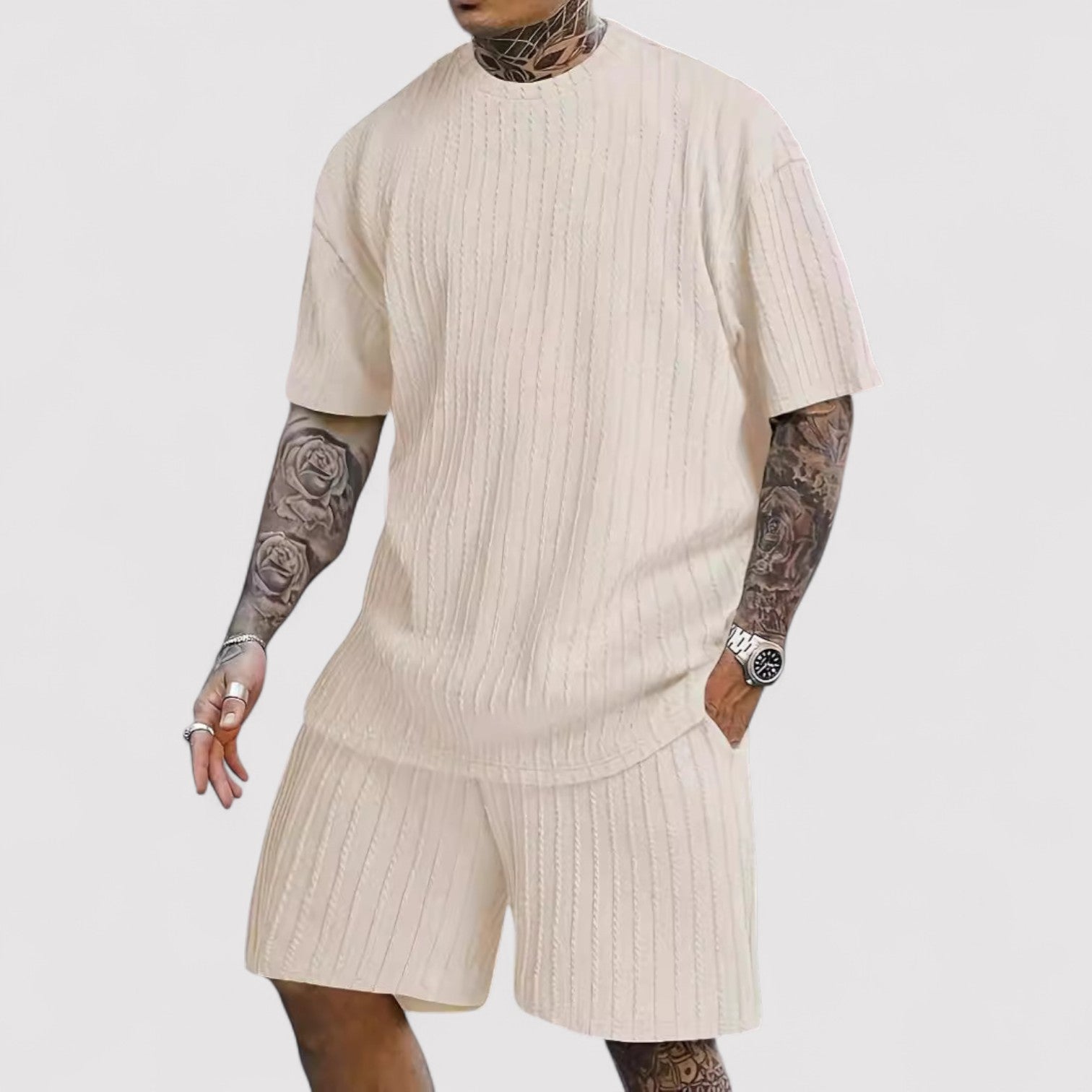 Lorenzi & Montague | The Eliano – Men’s Knitted Cotton Lounge Set