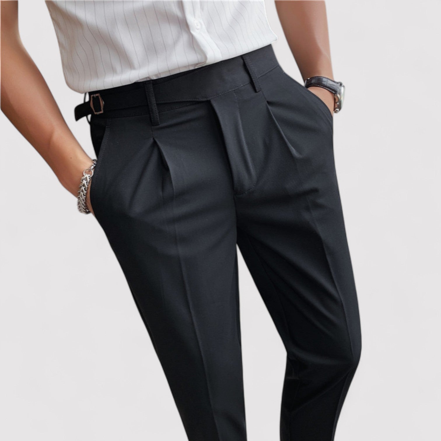 Lorenzi & Montague | The Vittore – Men’s Cropped Suit Trousers
