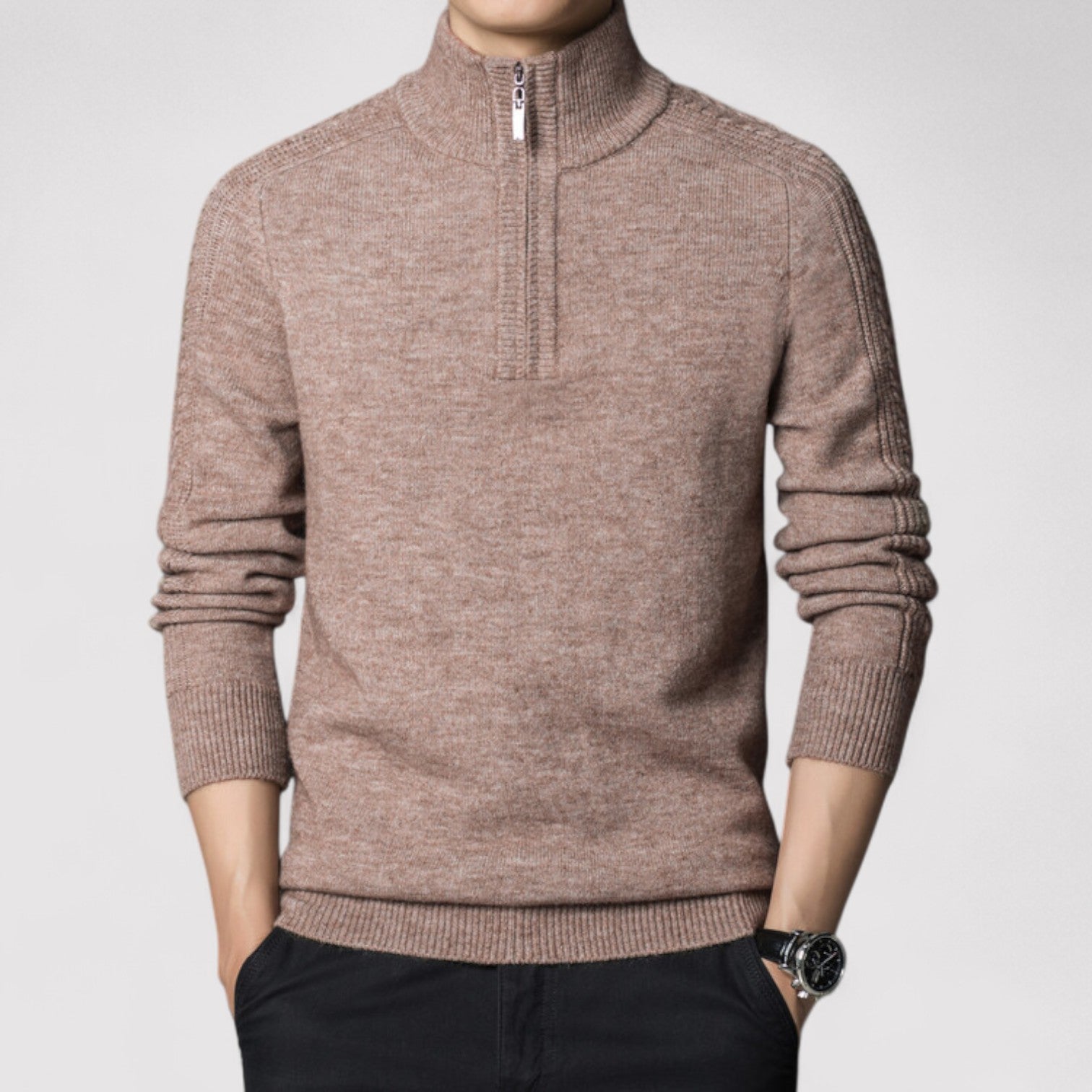 Lorenzi & Montague | The Aldric – High-Neck Wool Sweater