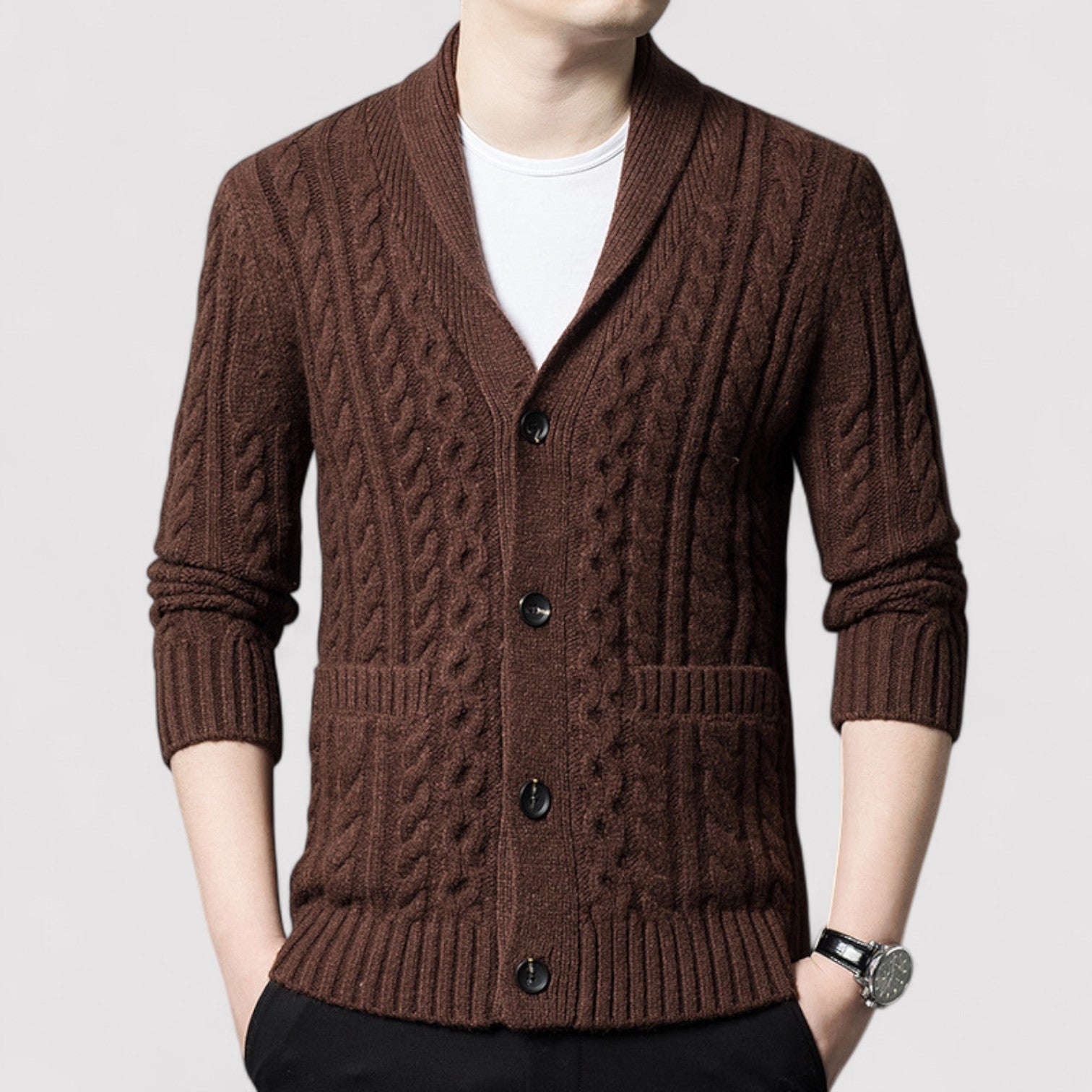 Lorenzi & Montague | The Lucien – Shawl Collar Cardigan