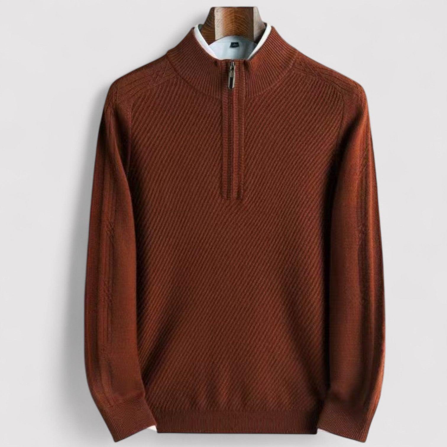 Lorenzi & Montague | The Renato II – Wool Half-Zip Sweater