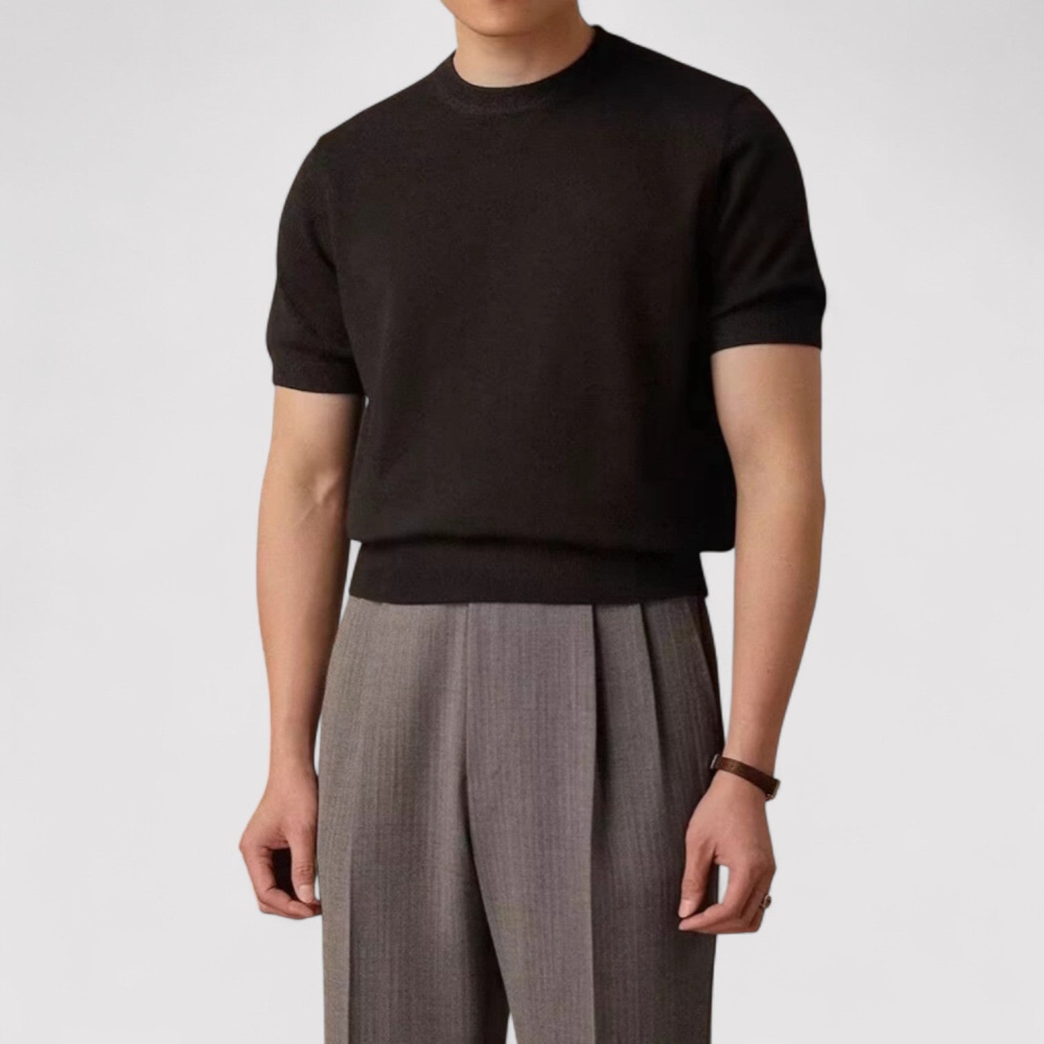Lorenzi & Montague | The Alarico – Knitted Short Sleeve Crew