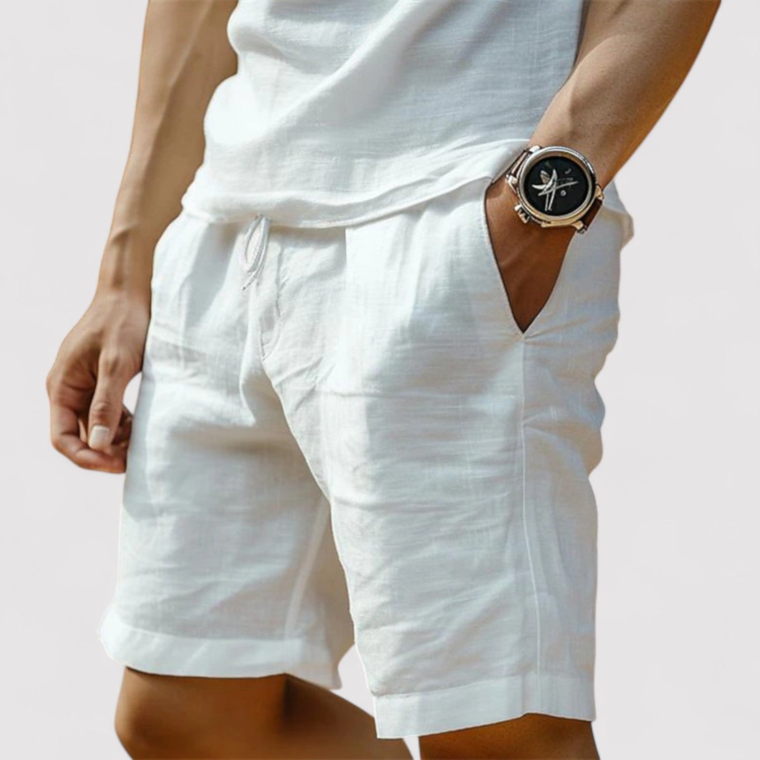 Lorenzi & Montague | The Adrièl – Cotton & Linen Summer Shorts