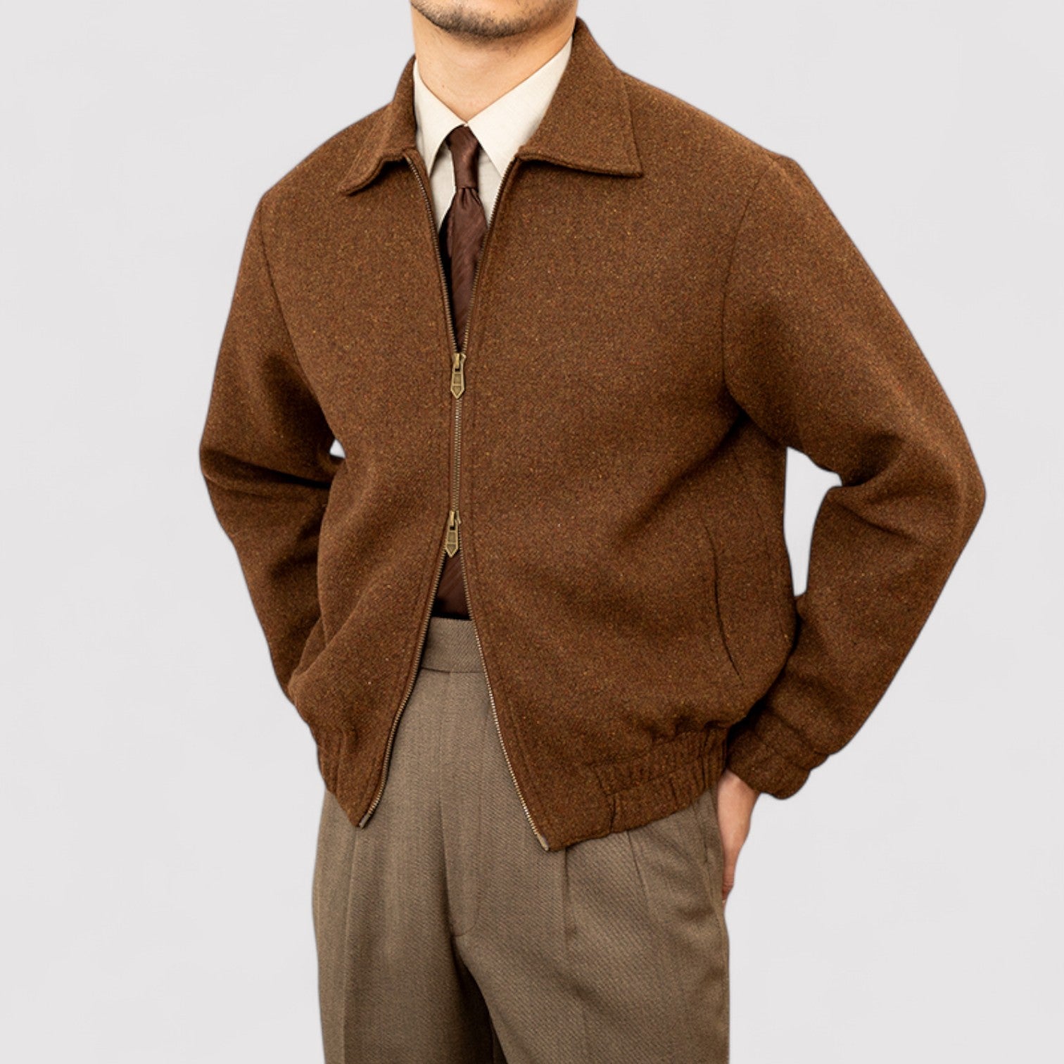 Lorenzi & Montague | The Adrio – Wool Zip Jacket