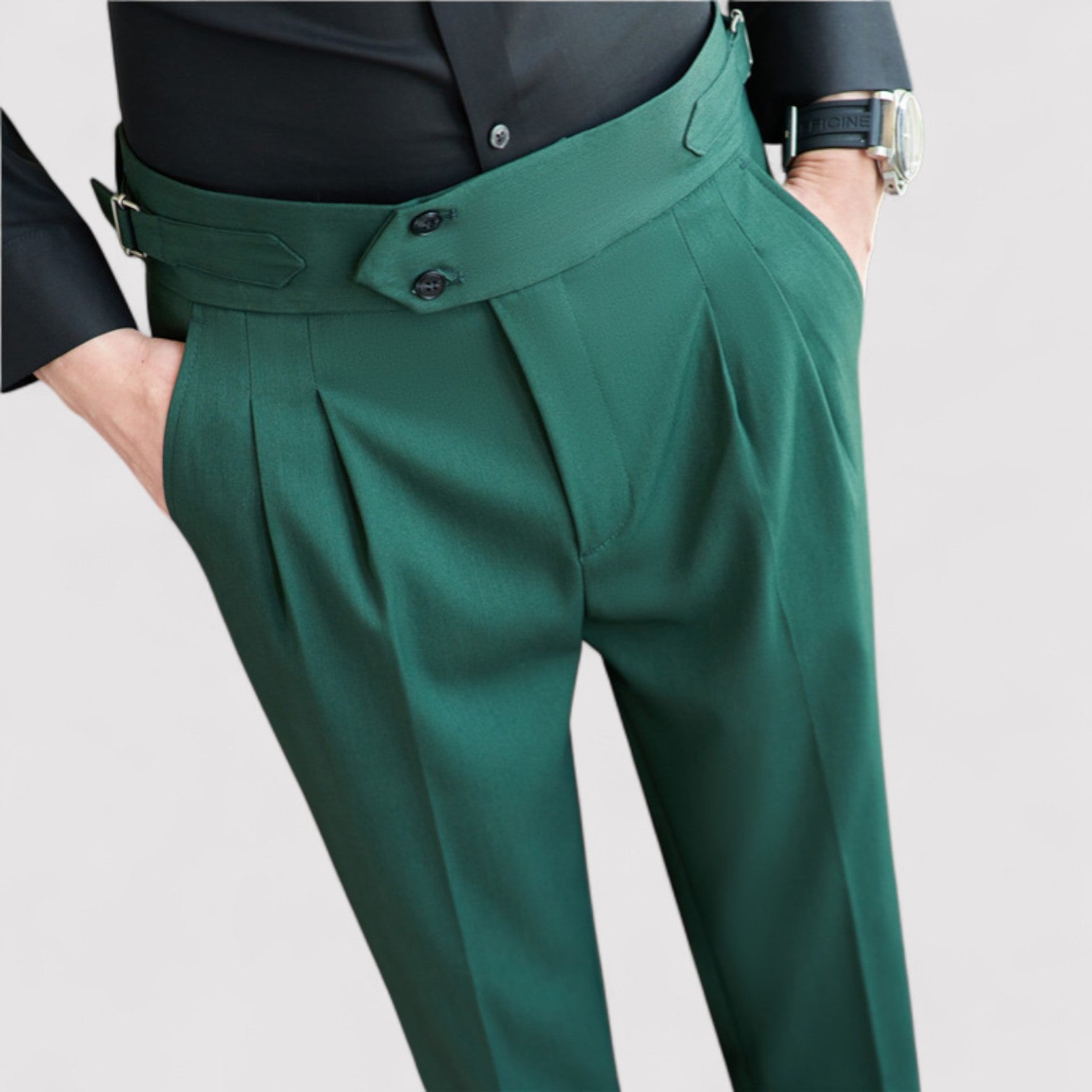Lorenzi & Montague | The Tiziano – High-Waist Pleated Trousers