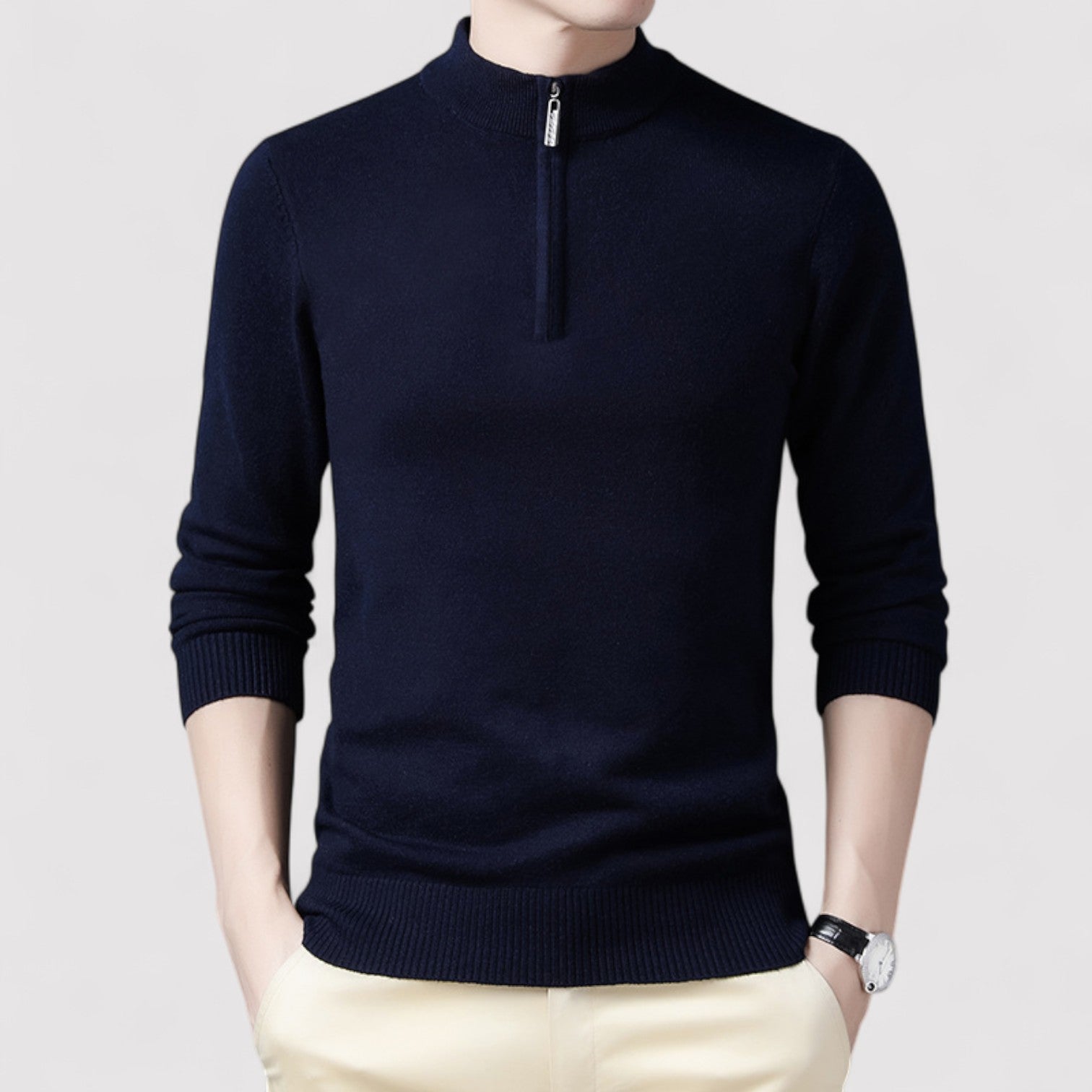 Lorenzi & Montague | The Aurellio – Half-Zip Pullover Sweater