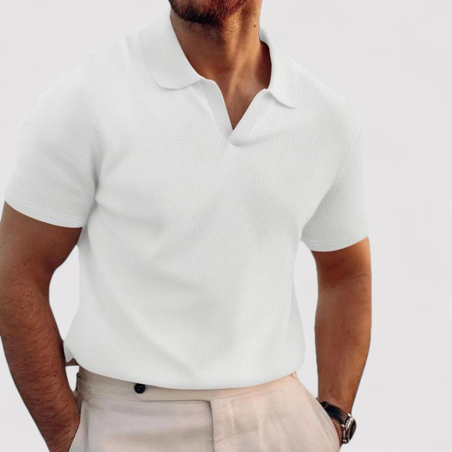 Lorenzi & Montague | The Corrado – Heavy Waffle Polo Shirt