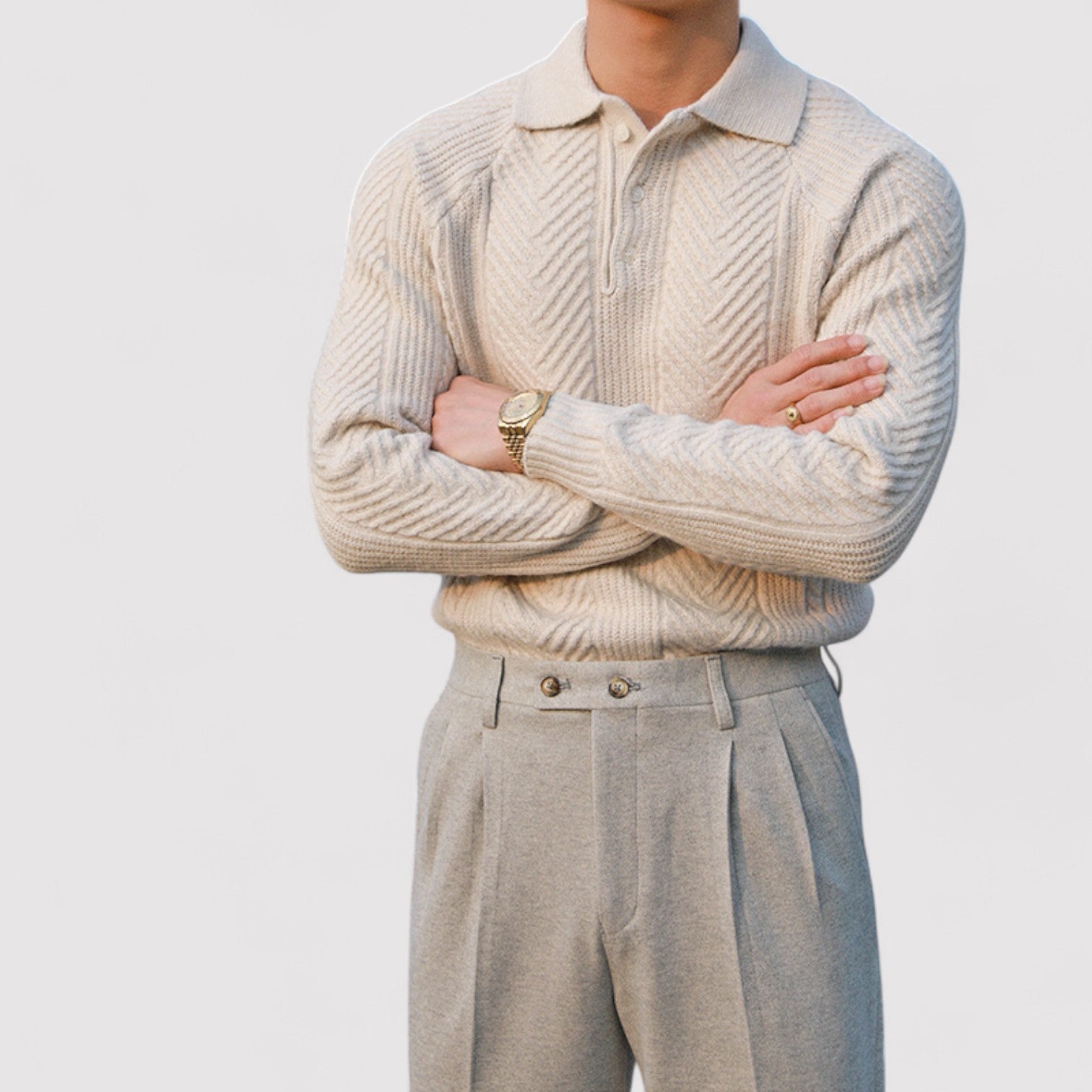 Lorenzi & Montague | The Vellor Cable Knit Polo