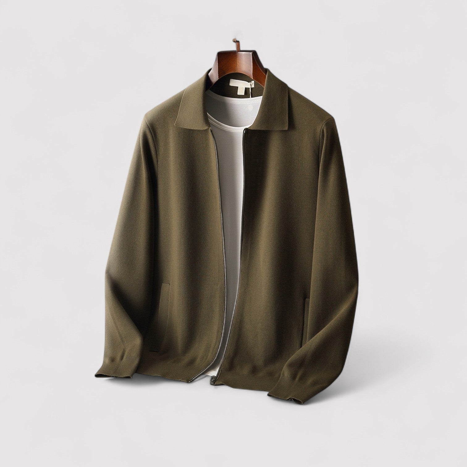 Lorenzi & Montague | The Ashworth Wool Zip Cardigan