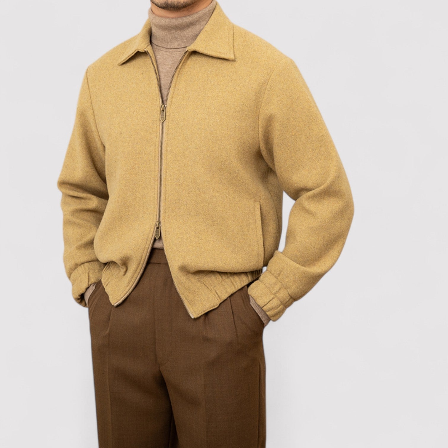Lorenzi & Montague | The Adrio – Wool Zip Jacket