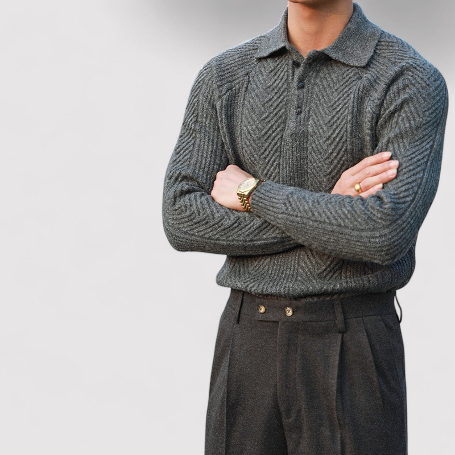 Lorenzi & Montague | The Vellor Cable Knit Polo