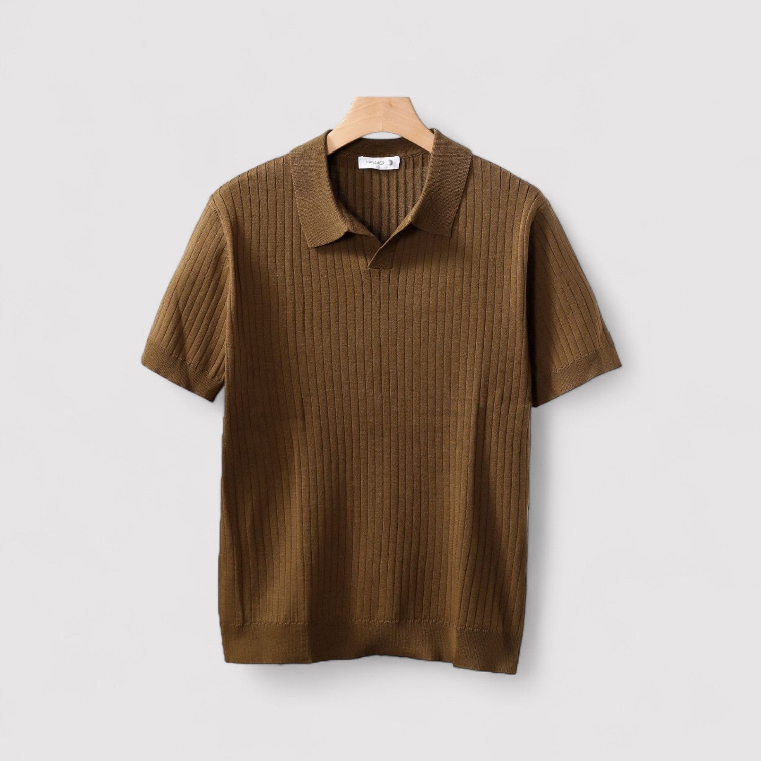 Lorenzi & Montague | The Adrius – Ribbed Knit Polo Shirt