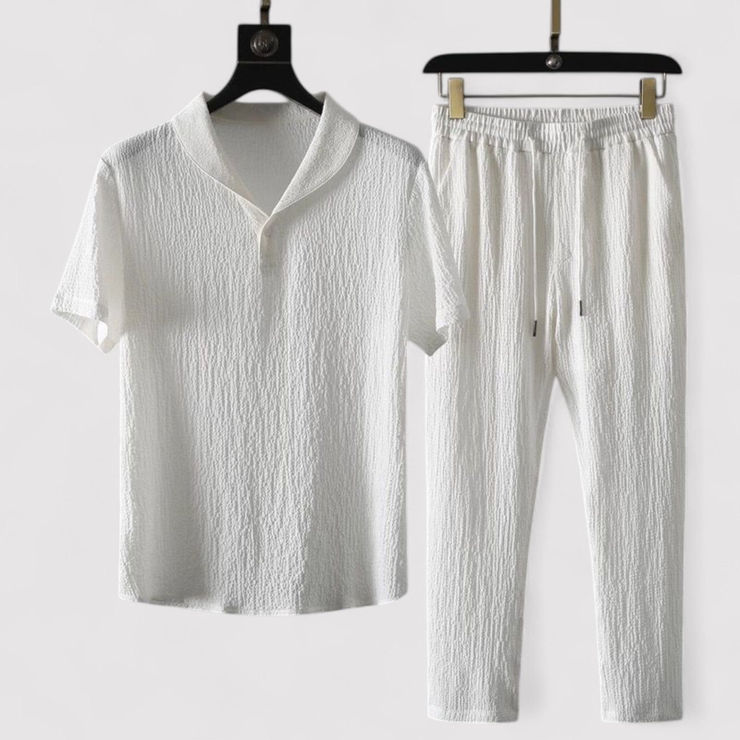 Lorenzi & Montague | The Eliano – Textured Two-Piece Lounge Set