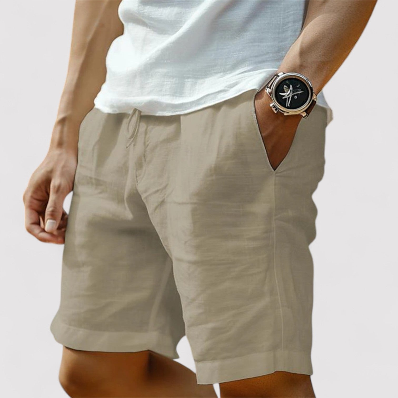 Lorenzi & Montague | The Adrièl – Cotton & Linen Summer Shorts