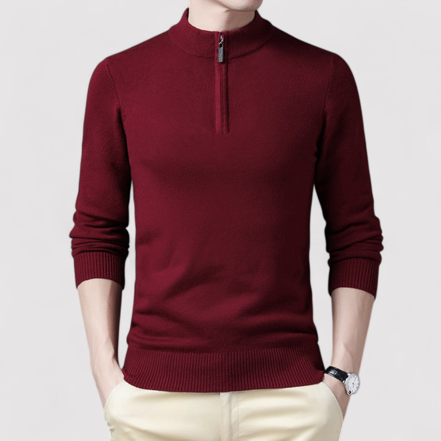 Lorenzi & Montague | The Aurellio – Half-Zip Pullover Sweater