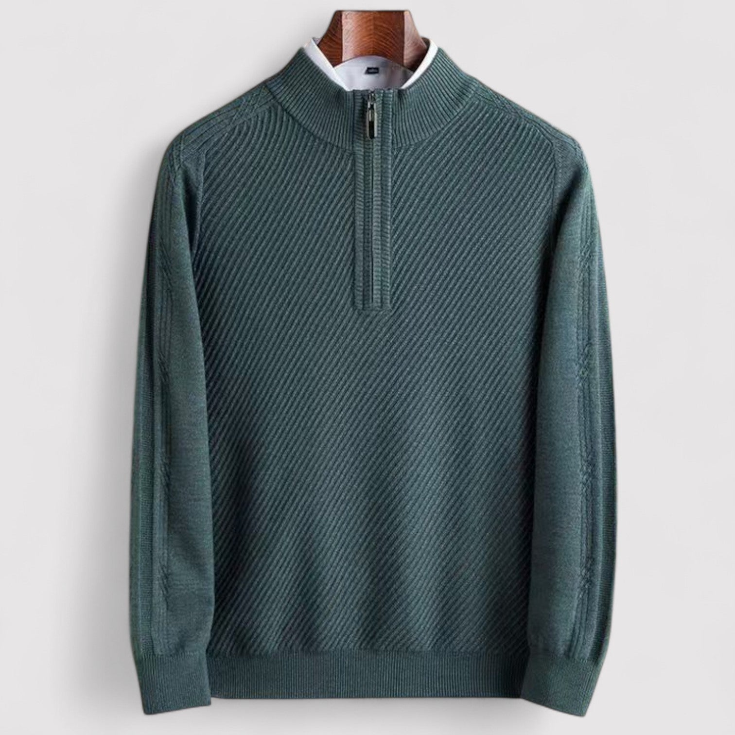 Lorenzi & Montague | The Renato II – Wool Half-Zip Sweater