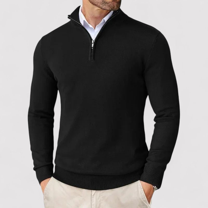 Lorenzi & Montague | The Marco – Zip-Neck Pullover