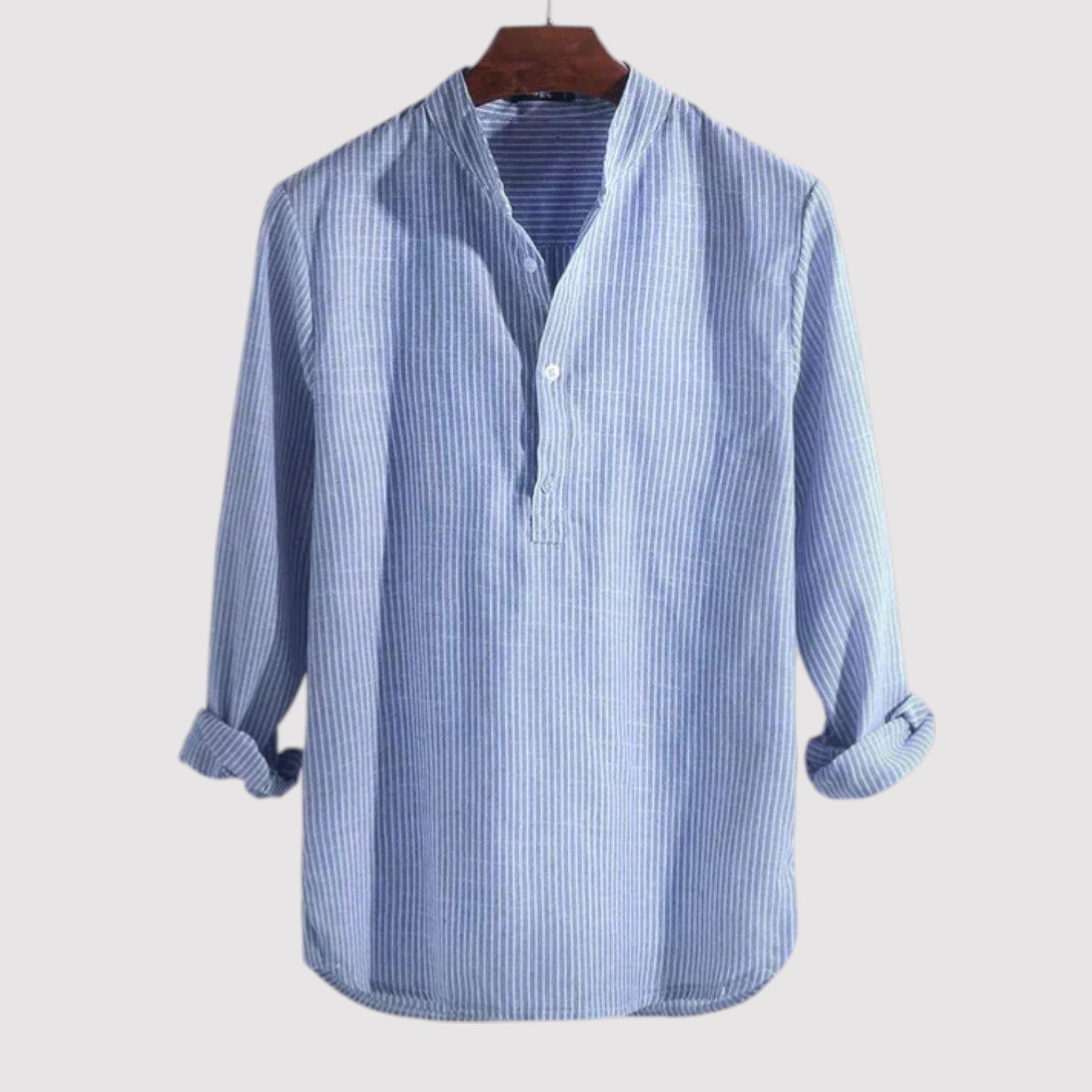 Lorenzi & Montague | The James – Linen Blend Henley Shirt