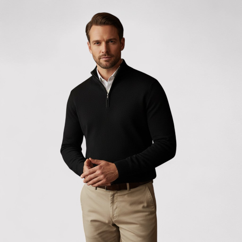 Lorenzi & Montague | The Marco – Zip-Neck Pullover