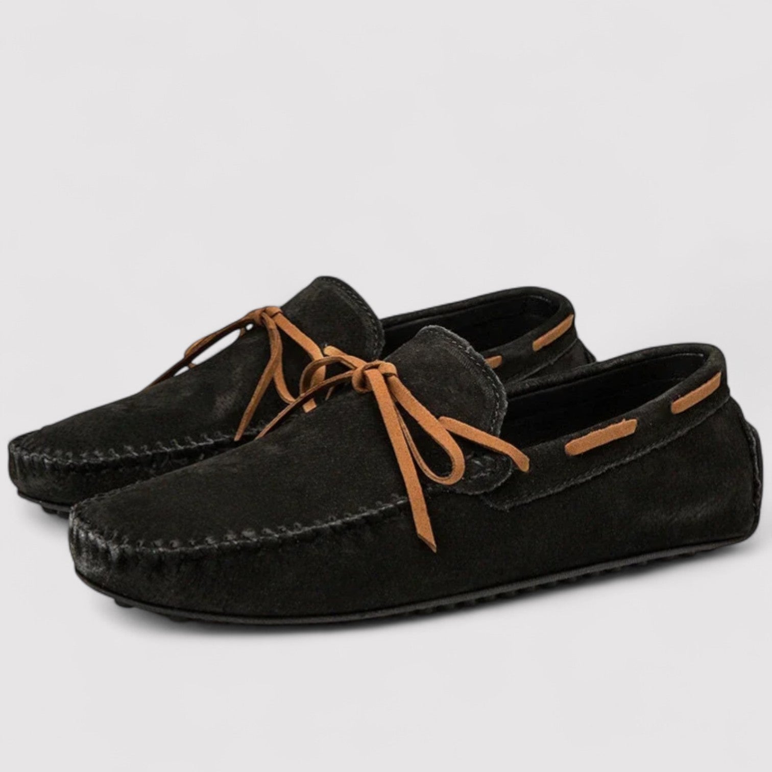 Lorenzi & Montague | The Daniele – Suede Bow Driving Loafers