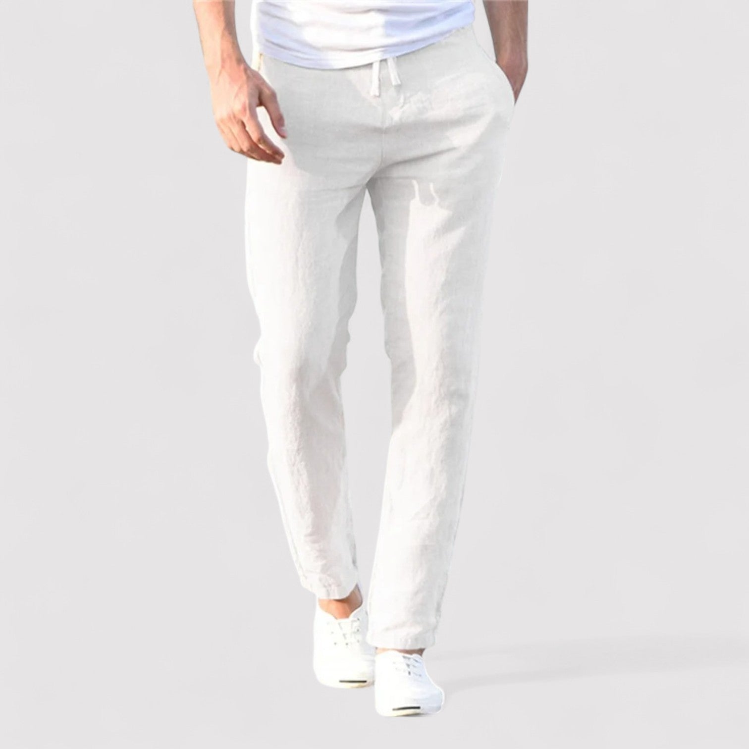 Lorenzi & Montague | The Niccolò – Linen Drawstring Trousers