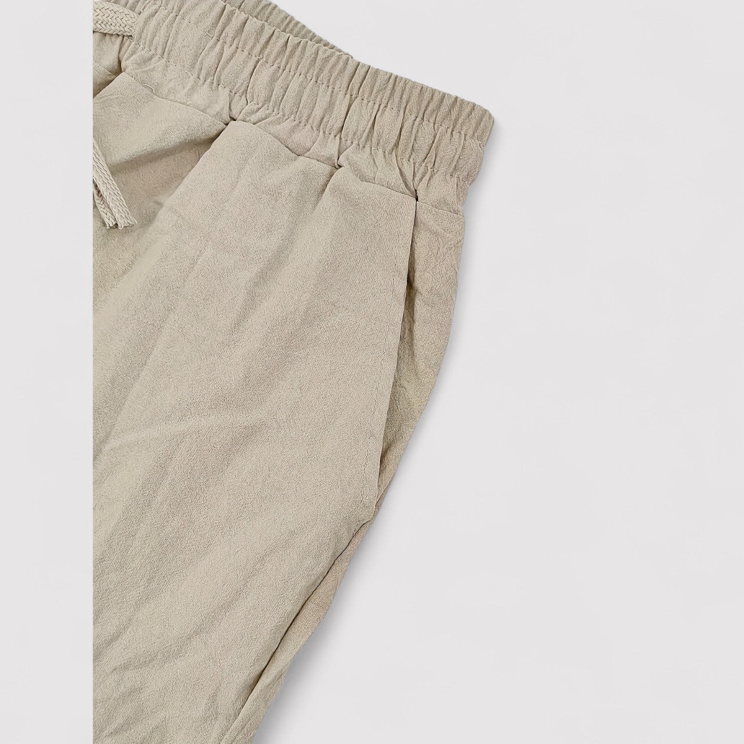 Lorenzi & Montague | The Fausto – Cotton-Linen Jogger Trousers