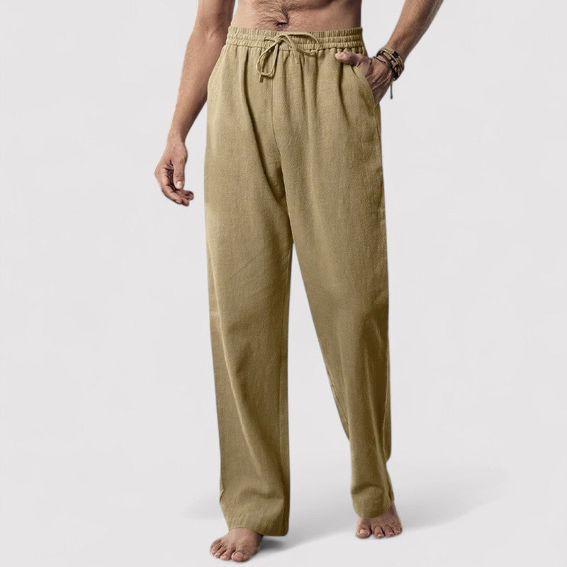 Lorenzi & Montague | The Giovanni – Linen Drawstring Trousers