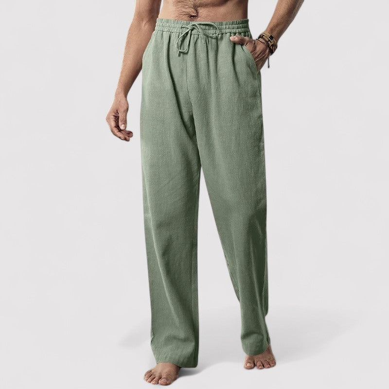 Lorenzi & Montague | The Giovanni – Linen Drawstring Trousers